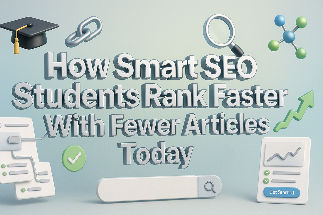 How Smart SEO Students Rank Faster With Fewer Articles Today