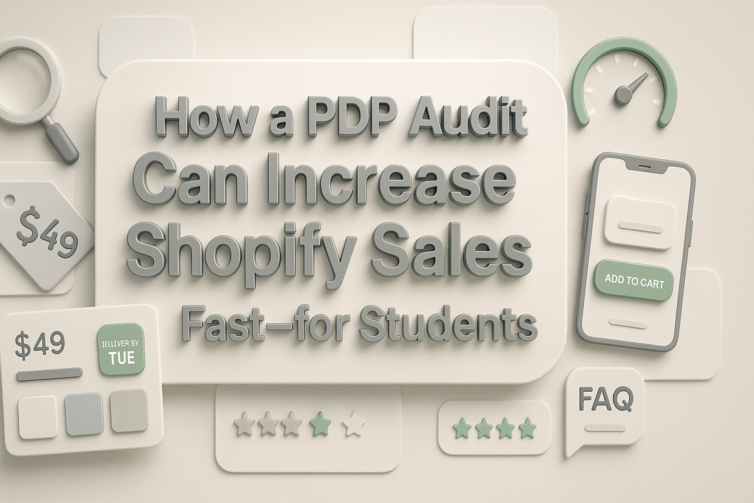 How a PDP Audit Can Increase Shopify Sales Fast—for Students